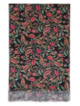Multicolor Paisley Stole & Pocket Square Set - TOSSIDO