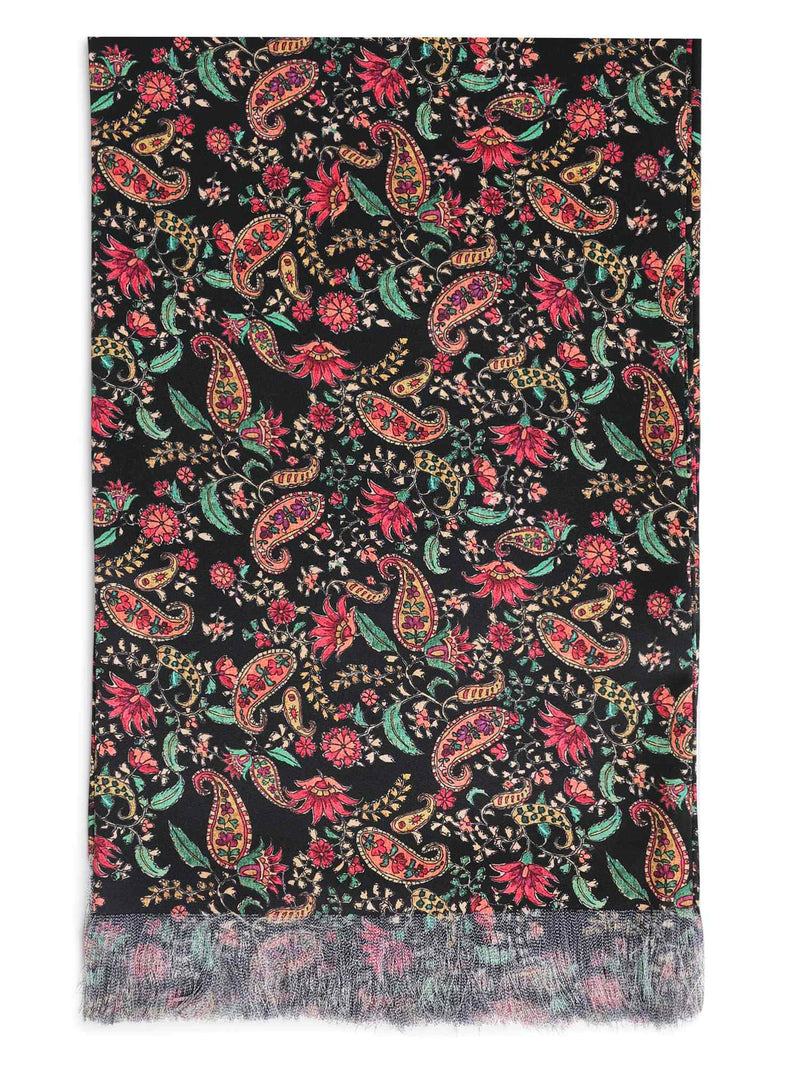 Multicolor Paisley Stole & Pocket Square Set - TOSSIDO
