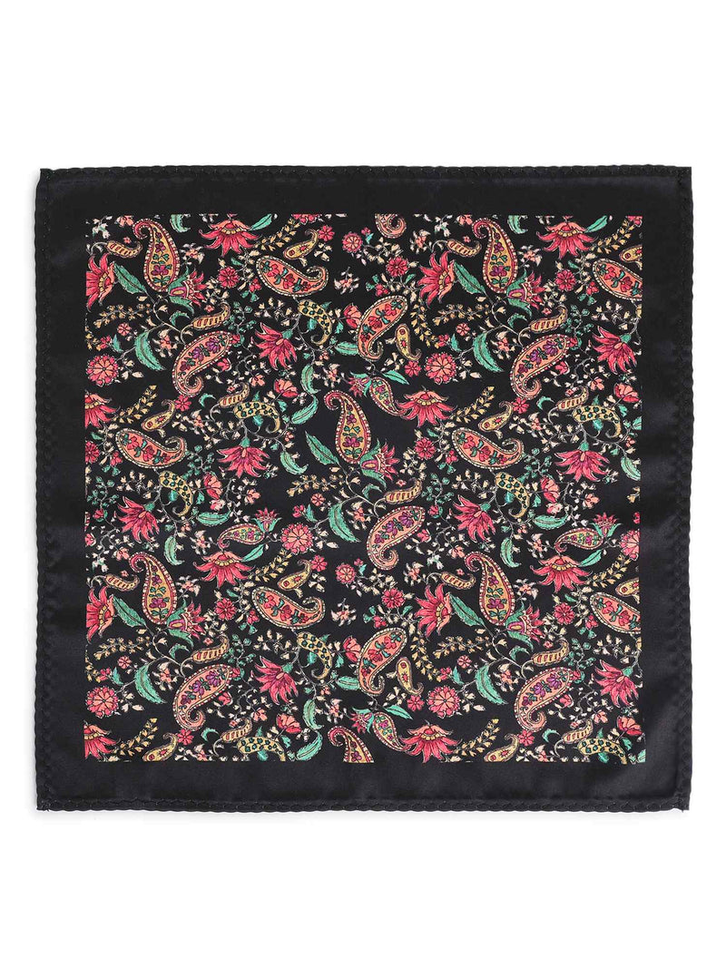 Multicolor Paisley Stole & Pocket Square Set - TOSSIDO