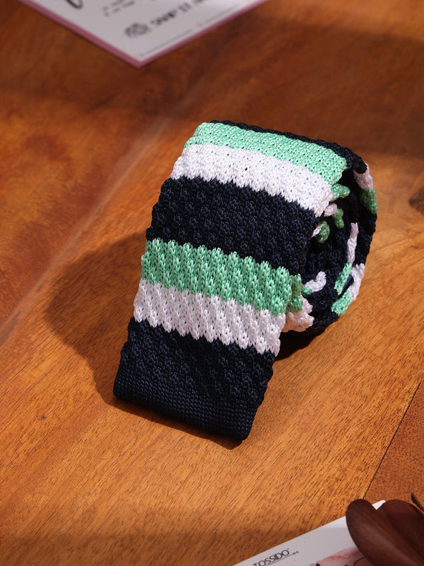 Multicolor Stripe Knitted Necktie - TOSSIDO