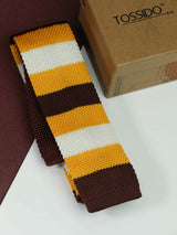 Multicolor Stripe Knitted Necktie - TOSSIDO
