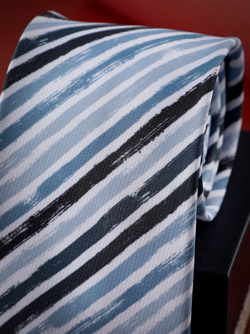 Multicolor Stripe Printed Necktie - TOSSIDO