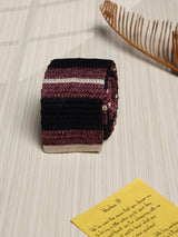 Multicolor Stripe Silk Knitted Necktie - TOSSIDO