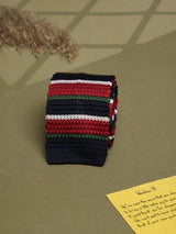 Multicolor Stripe Silk Knitted Necktie - TOSSIDO