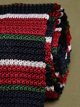 Multicolor Stripe Silk Knitted Necktie - TOSSIDO