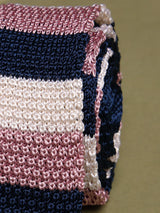 Multicolor Stripe Silk Knitted Necktie - TOSSIDO