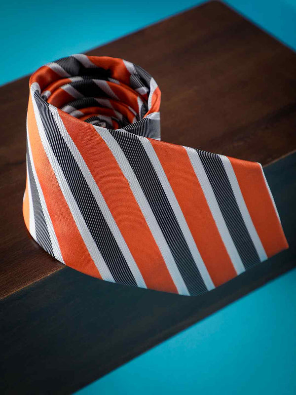 Multicolor Stripe Woven Necktie - TOSSIDO