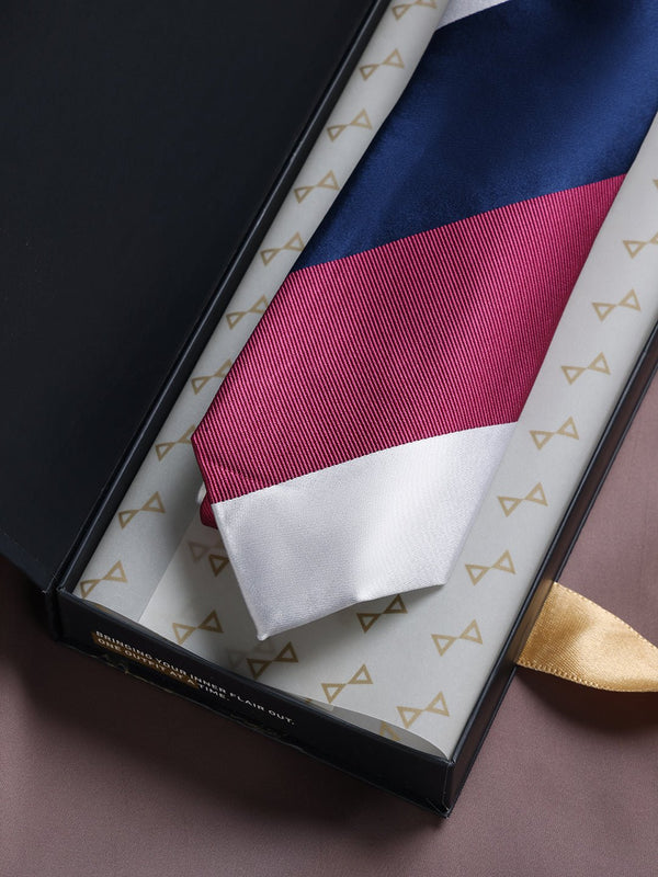 Multicolor Stripe Woven Silk Necktie - TOSSIDO