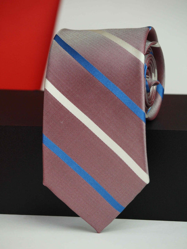 Multicolor Stripe Woven Silk Necktie - TOSSIDO
