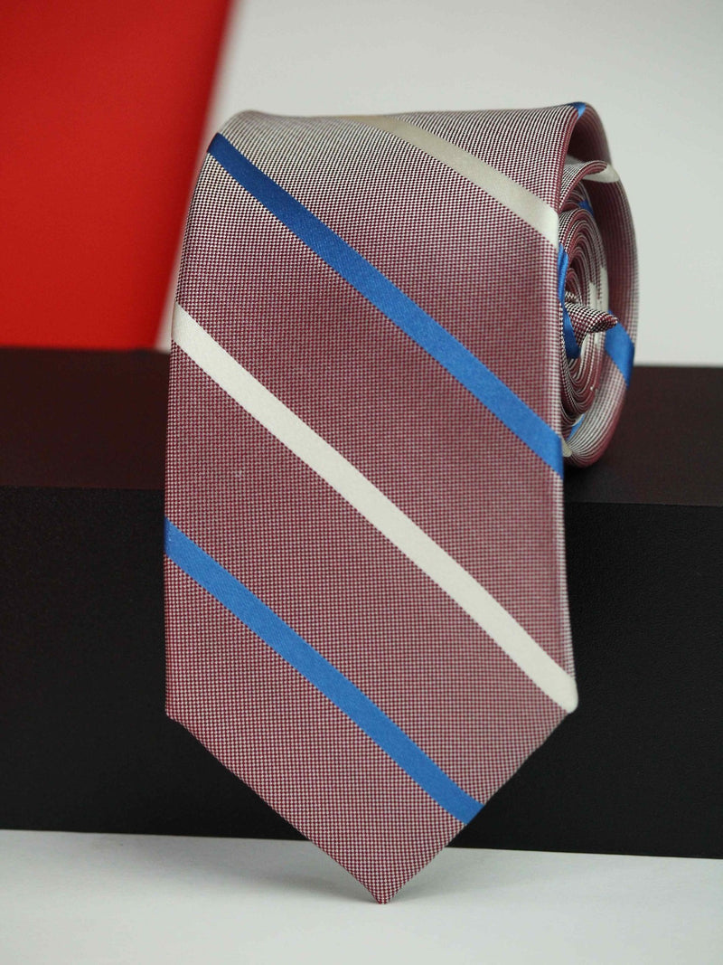 Multicolor Stripe Woven Silk Necktie - TOSSIDO