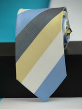Multicolor Stripe Woven Silk Necktie - TOSSIDO