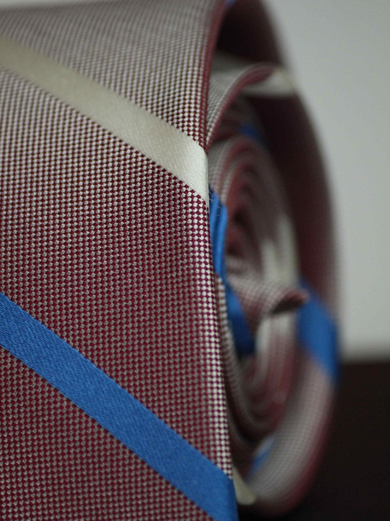 Multicolor Stripe Woven Silk Necktie - TOSSIDO