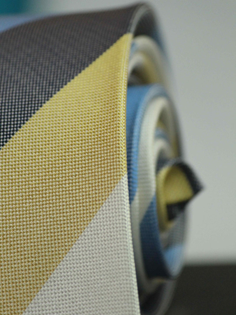 Multicolor Stripe Woven Silk Necktie - TOSSIDO