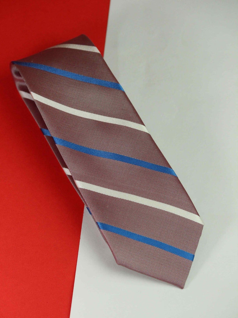 Multicolor Stripe Woven Silk Necktie - TOSSIDO