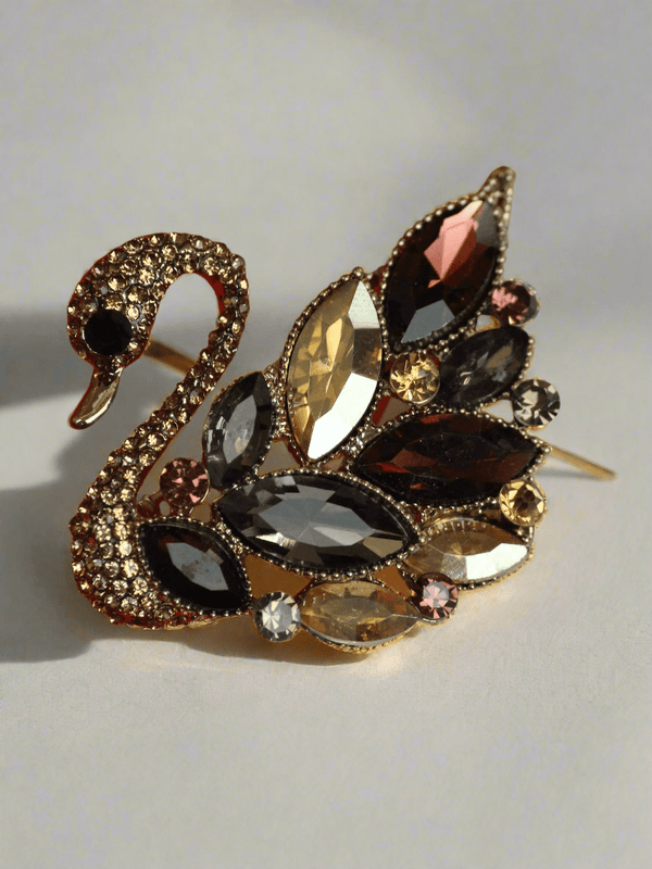 Multicolor Swan Brooch - TOSSIDO