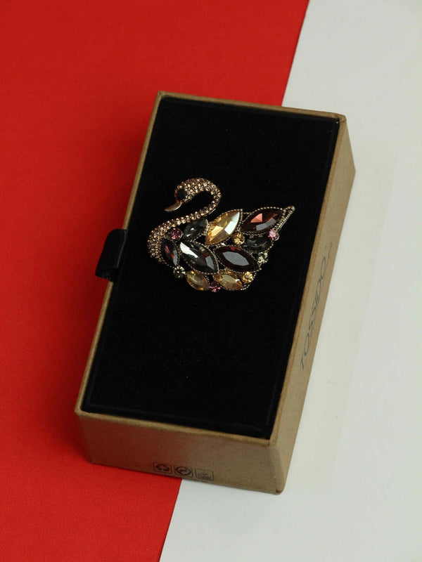 Multicolor Swan Brooch - TOSSIDO