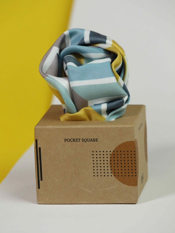 Multicolored Geometric Pocket Square - TOSSIDO