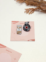 Music Is My Medicine & Rock and Roll Enamel Pin Set of 2 - TOSSIDO