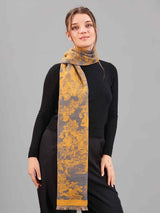 Mustard Floral Premium Muffler - TOSSIDO