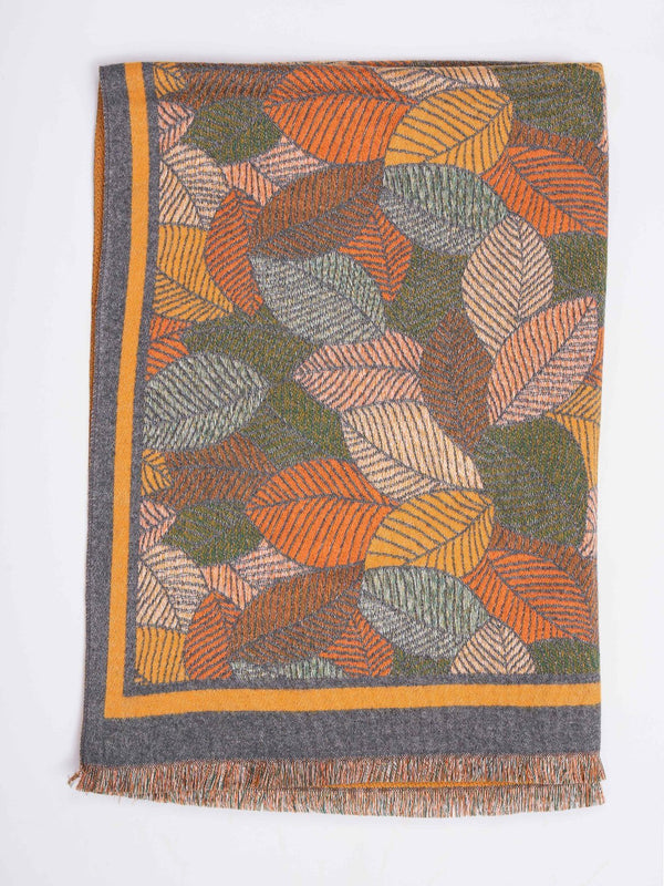 Mustard Floral Premium Muffler - TOSSIDO