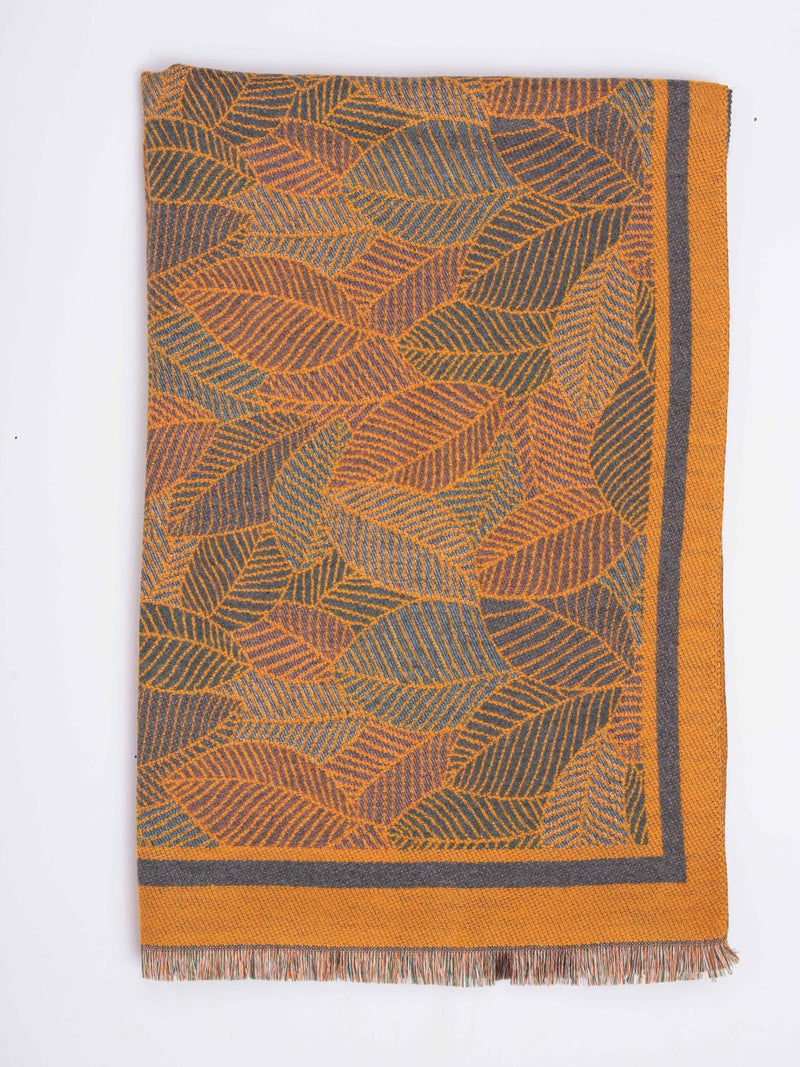 Mustard Floral Premium Muffler - TOSSIDO