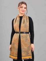Mustard Floral Premium Muffler - TOSSIDO