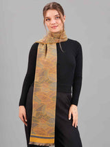 Mustard Floral Premium Muffler - TOSSIDO
