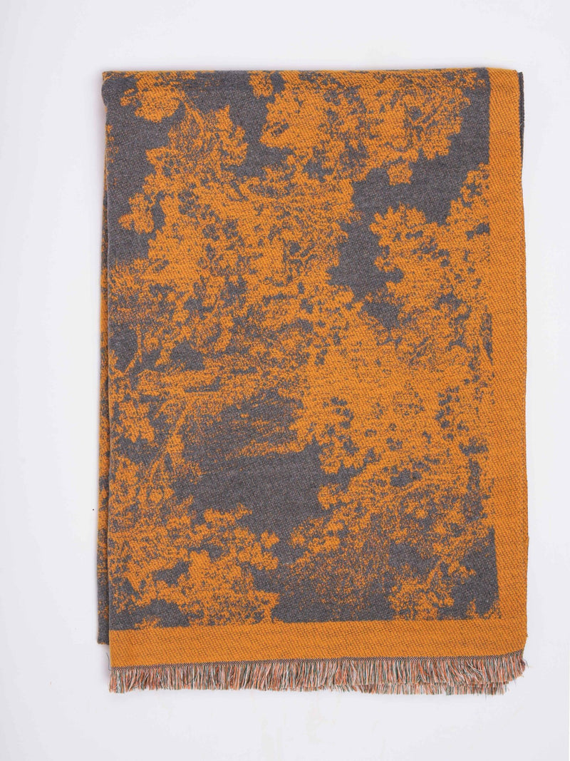 Mustard Floral Premium Muffler - TOSSIDO