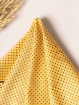 Mustard Geometric Jacquard Pocket Square - TOSSIDO
