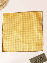 Mustard Geometric Jacquard Pocket Square - TOSSIDO