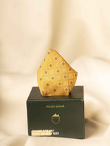 Mustard Geometric Jacquard Pocket Square - TOSSIDO