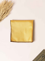 Mustard Geometric Jacquard Pocket Square - TOSSIDO