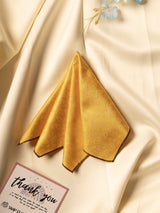Mustard Paisley Jacquard Pocket Square - TOSSIDO