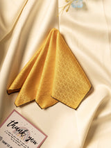 Mustard Paisley Jacquard Pocket Square - TOSSIDO