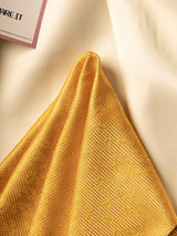 Mustard Paisley Jacquard Pocket Square - TOSSIDO