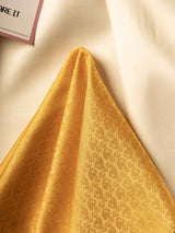 Mustard Paisley Jacquard Pocket Square - TOSSIDO