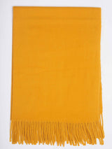 Mustard Solid Woolen Muffler - TOSSIDO