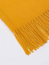 Mustard Solid Woolen Muffler - TOSSIDO