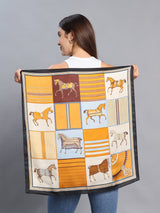 Mustard Stallion Parade Short Scarf - TOSSIDO