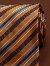 Mustard Stripe Woven Necktie - TOSSIDO