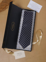 Navy Blue Car Teflon Silk Necktie - TOSSIDO