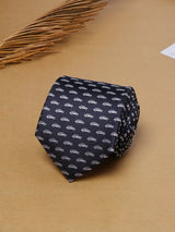 Navy Blue Car Teflon Silk Necktie - TOSSIDO