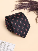 Navy Blue Flamingo Performance Silk™ Necktie - TOSSIDO