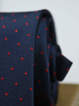 Navy Blue Geometric Necktie - TOSSIDO