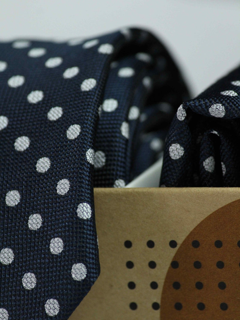 Navy Blue Necktie & Pocket Square Giftset - TOSSIDO