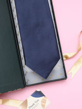 Navy Blue Stripes Broad + Long Necktie - TOSSIDO