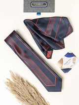 Navy Dotted Necktie Gift - set - TOSSIDO