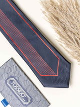 Navy Dotted Necktie Gift - set - TOSSIDO