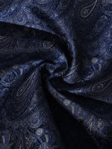 Navy & Grey Paisley Performance Silk™ Pocket Square - TOSSIDO