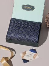 Navy Medallion Performance Silk™ Pocket Square - TOSSIDO